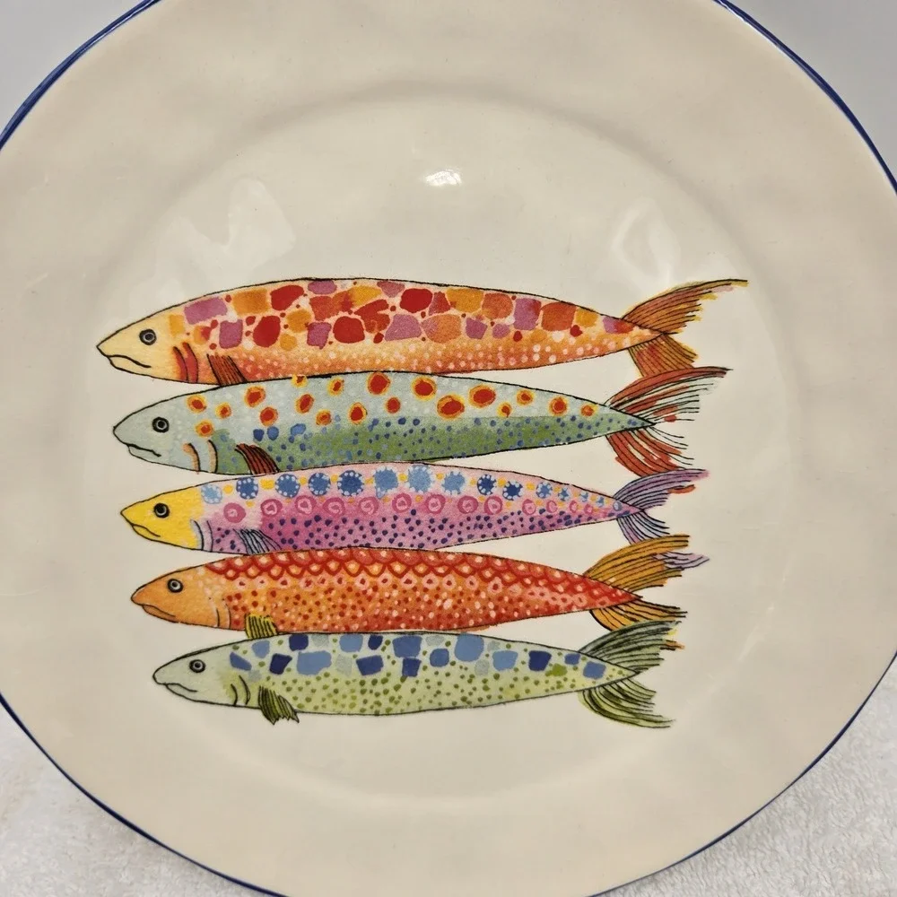 Set Of 2 Retired Anthropologie 'Molto bene!' Earthenware 9